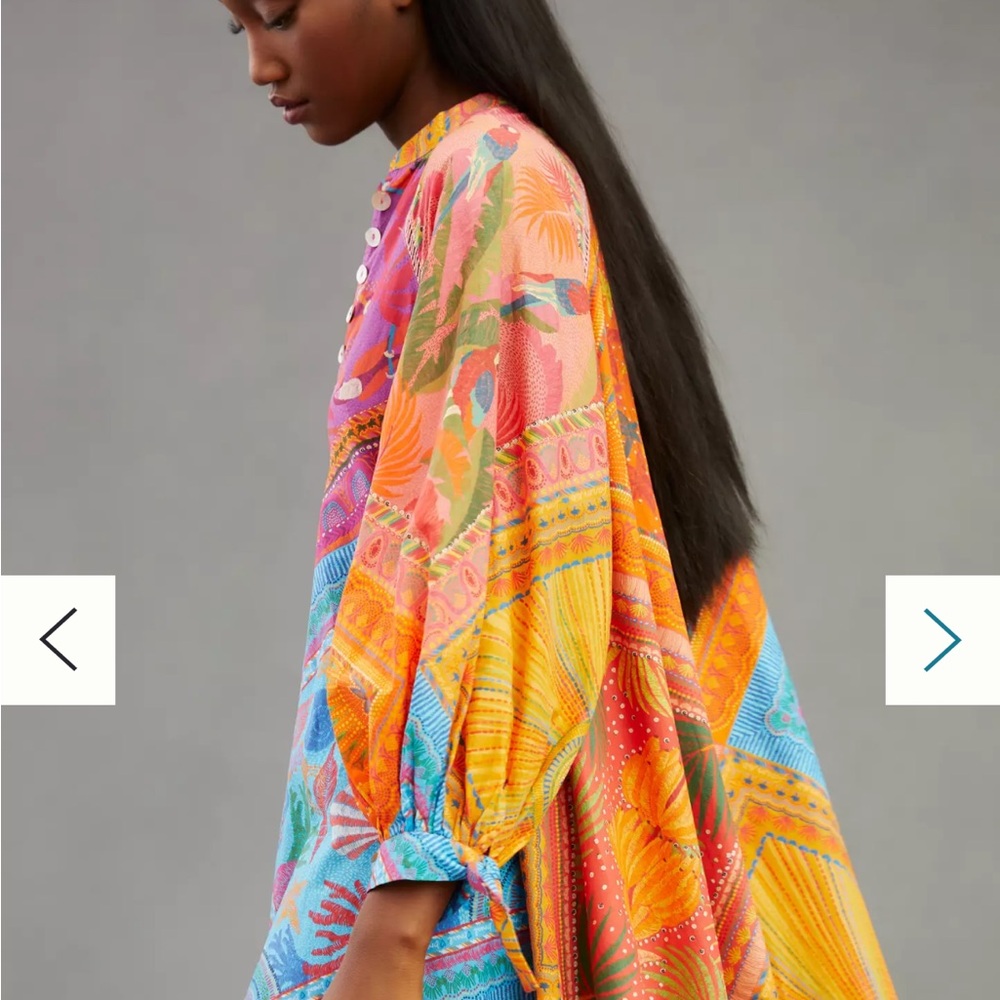 FARM Rio Colorful Tropical Midi Dress